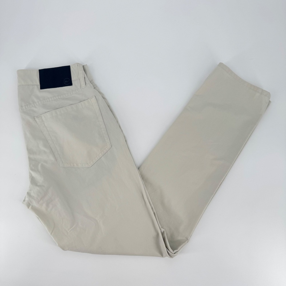 Vineyard Vines Mens On-The-Go 5-Pocket Pants Stone Beige 28x30 Stretch OTG
